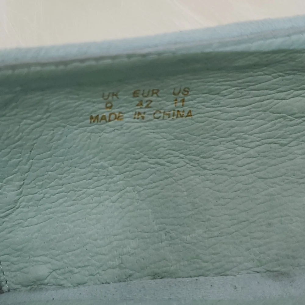 Australia Luxe Collective suede shoes  blue embroidered slip on women size 11